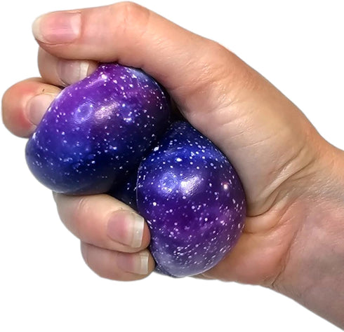 2" (4 Pack) (4 Zugar Land Galaxy Foam Stress Relief Balls Squeeze Relaxable Stress Relief for Kids and Adults Calming