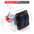 FXC Rocker Switch Aluminum Panel, 2 Gang Toggle Switches Dash, 5 Pin ON/Off, 2 LED Backlit for Boat Car Marine Blue
