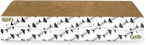 Best Pet Supplies Cat Scratcher, Wave Shaped Reversible Cardboard, Durable, Claw Safe, Natural Recycled Materials, Pack