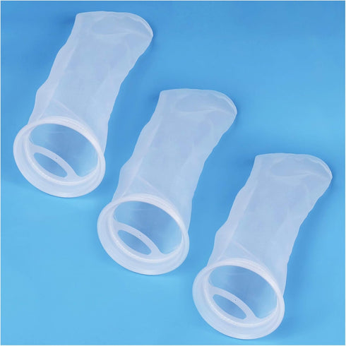 ZCONIEY Filter Socks, 180 Micron, 4 Inch Opening x 14 Inch Long, Aquarium Nylon Filter Bags, 3 Pack