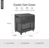 65-80 32L 18W 32H inch, Waterproof Cooler Cart Cover Fits Quart Patio Party Ice Chest Rolling Cooler, x x Black