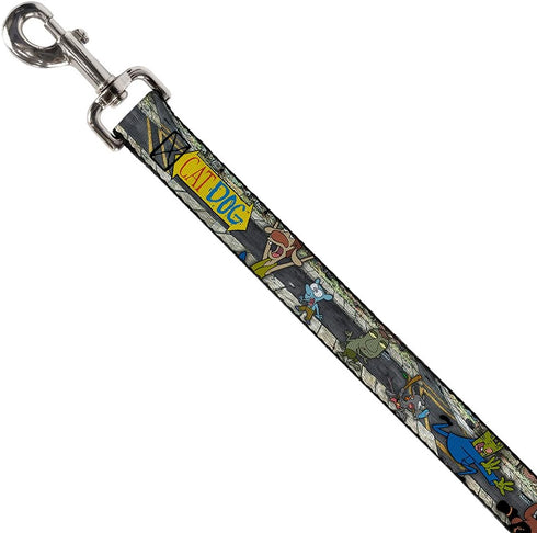 Buckle-Down Pet Leash - CATDOG Characters Running - 4 Feet Long - 1" Wide