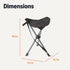 Amazon Basics Portable Camping Stool, Collapsible, Lightweight, for Hiking, Hunting, Fishing, Black