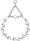 Stainless Steel Curved Prongs Dog Training Collar, Adjustable Pet Pinch Collar with Swivel Ring 26in x 4.0mm (Neck Size