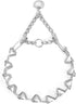 Stainless Steel Curved Prongs Dog Training Collar, Adjustable Pet Pinch Collar with Swivel Ring 26in x 4.0mm (Neck Size