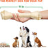 11 Inch 4 Count, 1 Pack Pork Chomps Baked Pork Skin Dog Chews, Knots, - Long-Lasting Treats for Dogs - High Protein