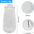3Pcs 4 Inch Ring by 10 Inch Long Filter Socks 200 Micron, Aquarium Felt Bags for Freshwater Saltwater