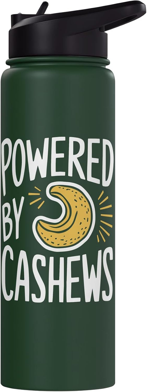 Cashew Love Cashew Design Powered By Cashews Stainless Steel Insulated Water Bottle