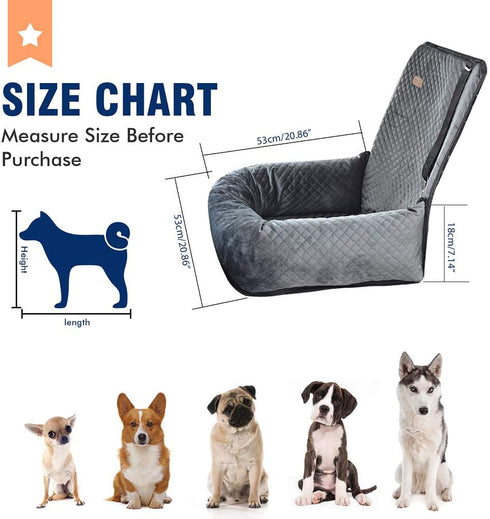 Dog Car Seat Pet Booster Seat Pet Travel Safety Car Seat,The Dog seat Made of Materials is Safe and Comfortable