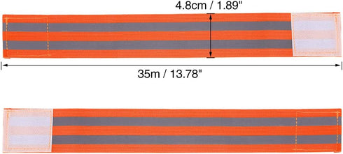 X AUTOHAUX 8pcs High Visibility Reflective Bands for Arm Night Cycling Riding Reflector Tape Straps Bracelet