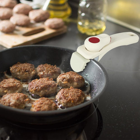 MiOYOOW Removable Pan Handle, Anti-Scald Detachable Pot Handle Anti-Slip Replacement Cookware Handles with Hanging Hole