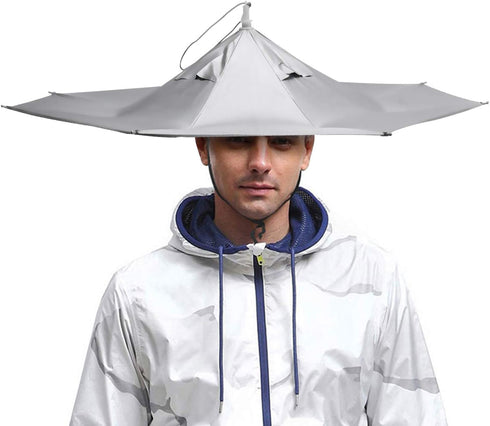 Umbrella Hat - Colorful Folding Sun Rain Cap for Beach, Party, Outdoor, Fishing, Hunting, Gardening, UV Protection