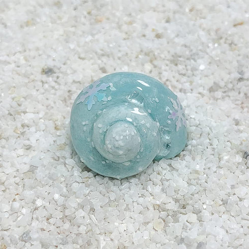 Opaeroo 1.1-5cm 2.7-3cm Snow Painted Hermit Crab Shells for Home Decorations Hermit Crab Supplies and DIY Crafts
