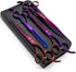 Moontay Professional 7.0" Dog Grooming Scissors Set, 4-pieces Straight, Upward Curved, Downward