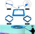 2 Pcs Fish Feeding Ring, Blue Floating Food Feeder Circle with Suction Cup for Aquarium, for Guppy, Betta, Goldfish