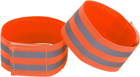 X AUTOHAUX 8pcs High Visibility Reflective Bands for Arm Night Cycling Riding Reflector Tape Straps Bracelet