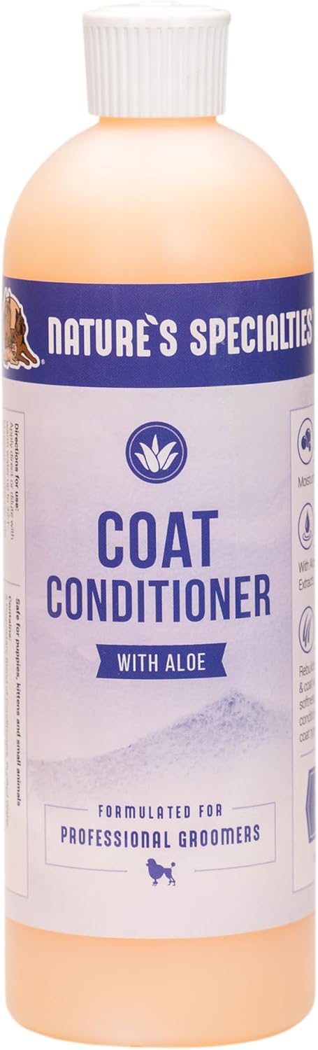 Nature's Specialties Coat Conditioner with Aloe for Pets, 16 oz, Strengthening & Revitalizing