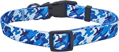 Ovale Dog Collar and Leash Combo Set, Adjustable Collar with 5 ft Matching Leash for Small Puppy Dogs (XS, Blue