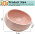 kathson Ceramic Slanted Dog Bowl, Cat Food Water Bowls Dish, Tilted 15° Pet Comfort Feeding Bowls (Pink)