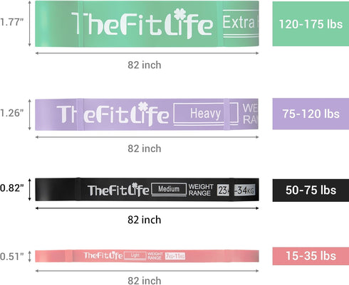 TheFitLife Pull Up Assistance Bands- Resistance Bands for Working Out, Long Workout Bands for Exercise, Fitness Band for Pullup Assist, a Substitute of Dumbbell Set and Kettlebells, Barbell by TheFitLife