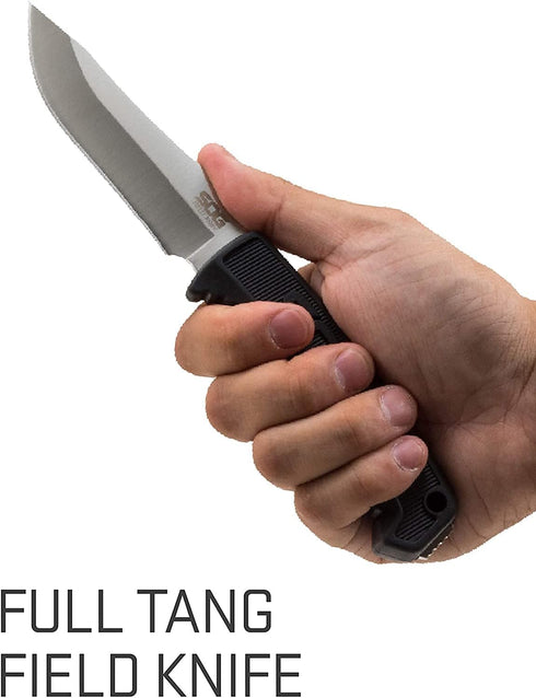 SOG FK1001-CP Survival Knife with Sheath - 4 Inch Tactical Fixed Blade Bushcraft Knife