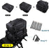 Rhinowalk 20L Motorcycle Tail Bag - Waterproof Motor Travel Luggage, Black Rear Rack Trunk Storage