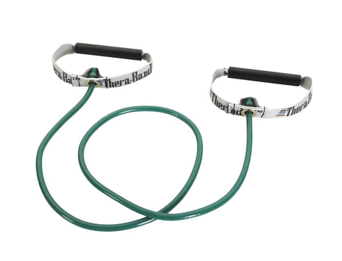 THERABAND Professional Resistance Tubes, 48 Inch, Green, Heavy, Latex Elastic Tubing for Exercise & Rehab