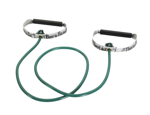 THERABAND Professional Resistance Tubes, 48 Inch, Green, Heavy, Latex Elastic Tubing for Exercise & Rehab