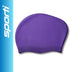 Sporti Silicone Swim Cap for Long Hair Unisex Adult Protection Bathing Cap with Anti-Slip Interior Grip