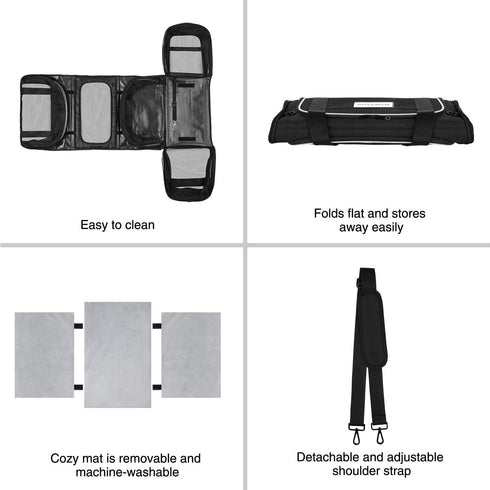 Expandable Pet Carrier with Mesh Pockets, Shoulder Strap, Washable Pads - Suitable for 2 Cats, Kittens, Puppies, Dogs