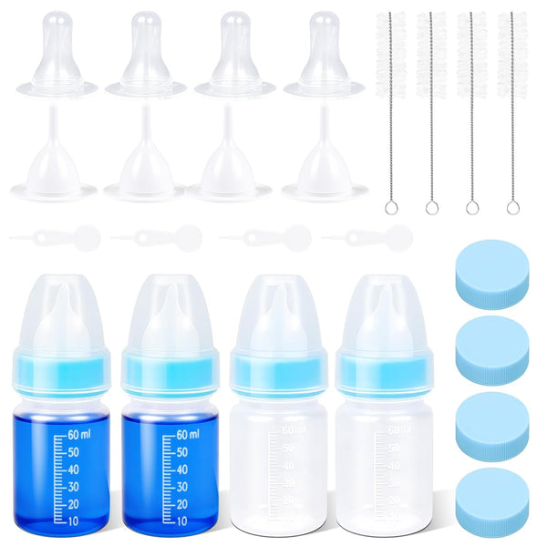 Puppy Kitten Nursing Bottle 2oz- Small Animal Feeding Kit with Nipples |