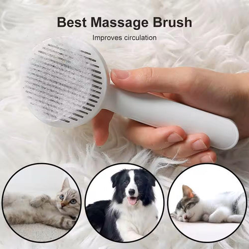 Cat Grooming Brush, Pet Hair Brush, Dog Slicker Brushes for Gently Removing Loose Undercoat (Blue).