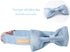 Unique Style Paws Dog Collar, Blue Silk Collar with Bow, Soft Bowtie Adjustable Pet Collar Gift for X-Large Female or