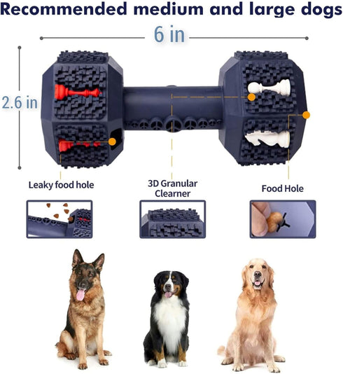 Dog Chew Toy for Aggressive Chewers, Interactive Dental Toy for Training and Cleaning Teeth for Small Medium Dogs