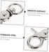 Ipetboom 5pcs Birdcage Lock Metal Snaps Door Chain Lock Heavy Duty Birds Cage Metal Clip Spring Hook Bird Cage Door Bird Cage Accessories Stainless Steel Fly Rope Parrot to Rotate