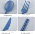 Reusable Utensils Set with Case, Eco-Friendly Bpa Free Plastic Travel Utensils, 1 Sets Plastic Spoons and Forks Set Plastic Cutlery Set for Lunch Box, Picnic, Travel, Camping (Blue) by NANAOUS
