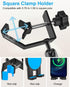 GDZN Golf Cart Tablet Holder, Heavy Duty Square Clip Mount for EZGO/Club Car/Yamaha, 360° Rotatable Stand