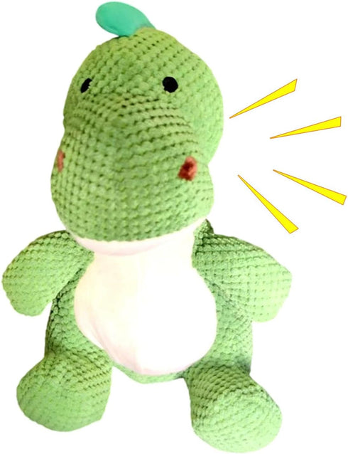 Nuytghr 8.66x12.99x14.57 inches, Squeaky Toys for Dogs, Tough Chewing Supplies for Puppies, Dinosaur Shape Design, Cute