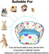 Portable Small Animals Playpen, Indoor/Outdoor Pet Exercise Fence for Guinea Pigs, Rabbits, and Chinchillas