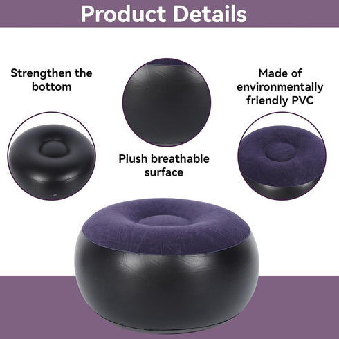 Gsycle 2PCS Inflatable Ottoman, Quick Inflation Portable Lightweight Stool Seat Camping Inflatable Outdoor Stool