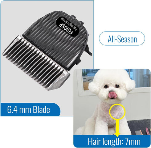4FC Blade Dog Grooming Clippers Replacement Blades - Compatible P70 Detachable Ceramic & Stainless Steel Blade