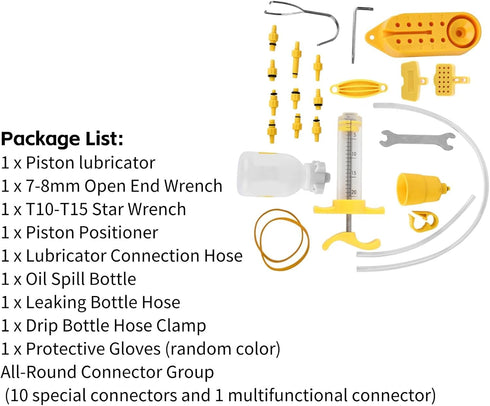Professional Universal Hydraulic Disc Brake Bleed Kit, Mineral Oil Repair Tool for Brake Bleeding
