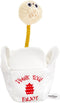 Downtown Pet Supply - Durable Plush Asian Takeout Squeaky Dog Toy - Crinkle & Rope Toy - 1 Pack for All Dogs
