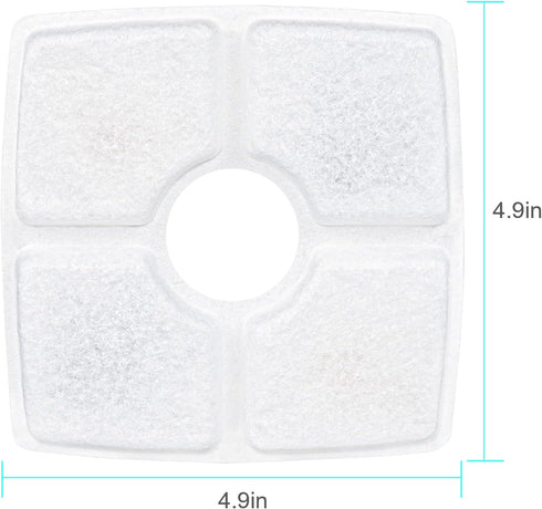 Wonder Creature Cat Water Fountain Filter, 8 Replacement Filters & 4 Pre-Filter Sponges for 2.5L Pet Fountain