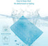 MICROCOSMOS Summer Cooling Mat & Sleeping Pad - Water Absorption Top, Safe Materials, Easy Carry, EZ Clean, Blue, 59" x