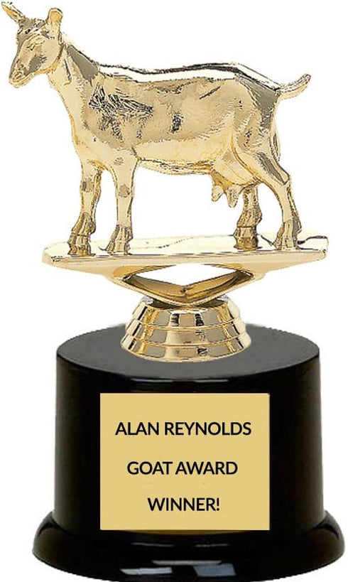 Custom Dairy Goat Trophy - The Greatest of All Time - 5