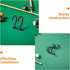 4pcs Beaupretty Metal Pool Cue Holder Rack and Snooker Table Hooks, Wall-mountable Black Steel Pool Table Side Cue