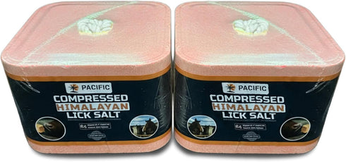 Compressed Himalayan Animal Lick Salt - Pack of 2 Salt Blocks (10.5