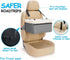 Dog Car Booster Seat for Small Dogs & Cats, Raised with Metal Frame