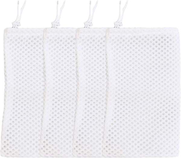 4 Inch Opening Filter Socks by 7.1 Inch Long, 3D Honeycomb Design Filter Bags, Drawstring Aquarium Filter Sock (4 Pack)
